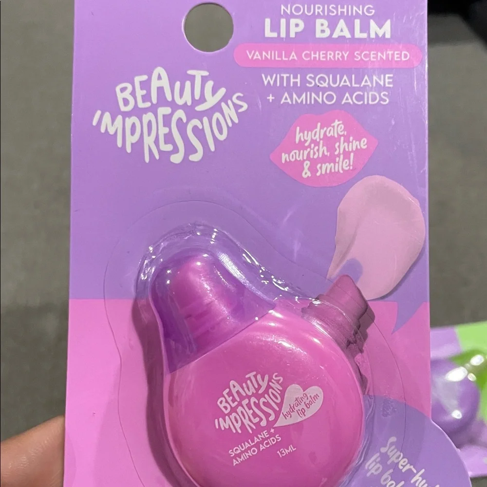BEAUTY IMPRESSIONS ROUND LIP BALMS Squalane & Amino Acids Full Collection of 4